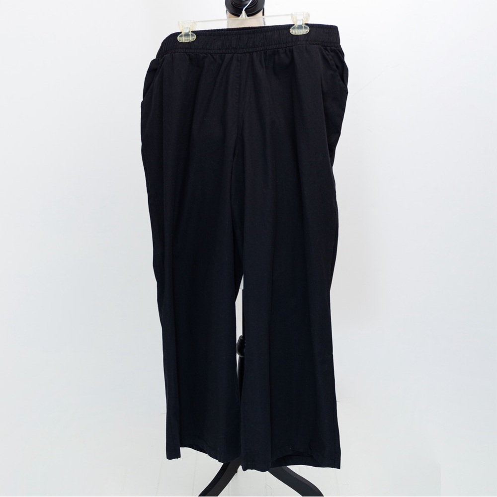 Wide leg black jeans high waist minimalist black denim Diane Gilman DG2 2X